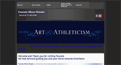 Desktop Screenshot of foxcoteshowhorses.net
